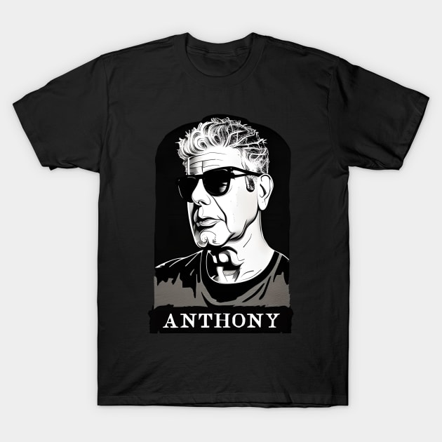 Anthony Portrait T-Shirt by Christyn Evans